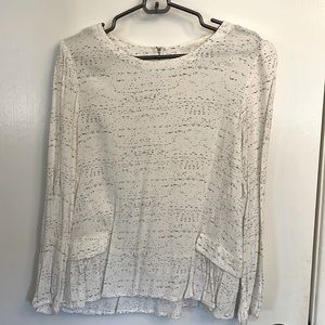 See U Soon white and silver blouse - like new!